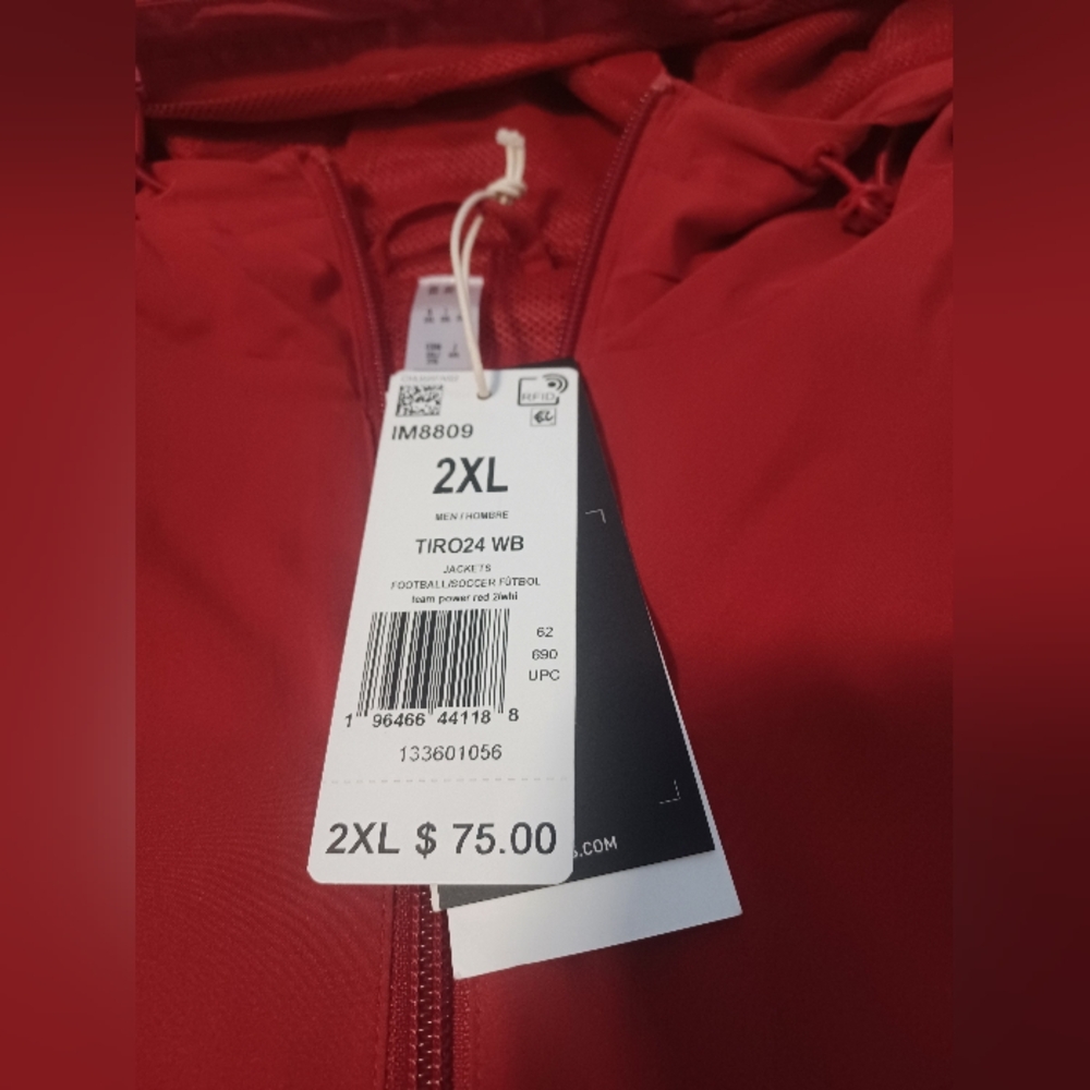 Adidas Tiro 24 Red Jacket Size 2x - Picture 4 of 4